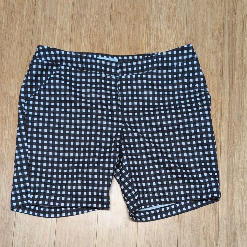 Callaway Opti-Dri Black and White Checkered Shorts Size 6
